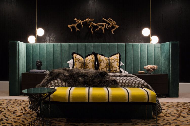 moody maximalist bedroom ideas