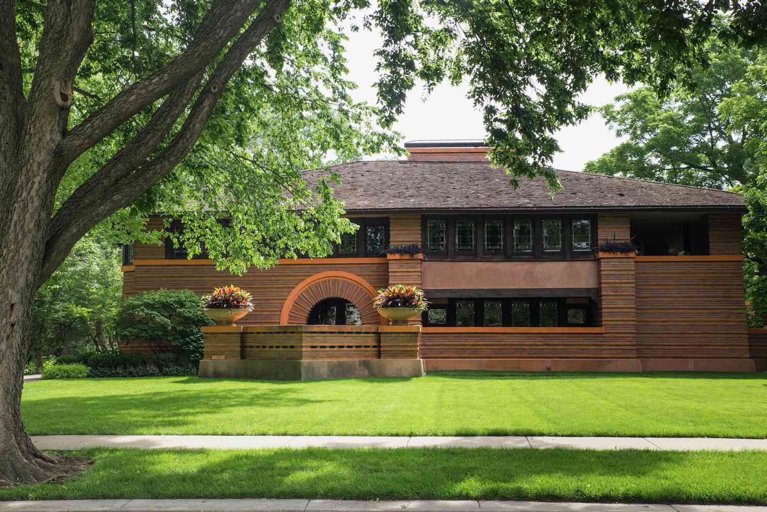 Arthur B. Heurtley House im Präriestil, entworfen von Frank Lloyd Wright