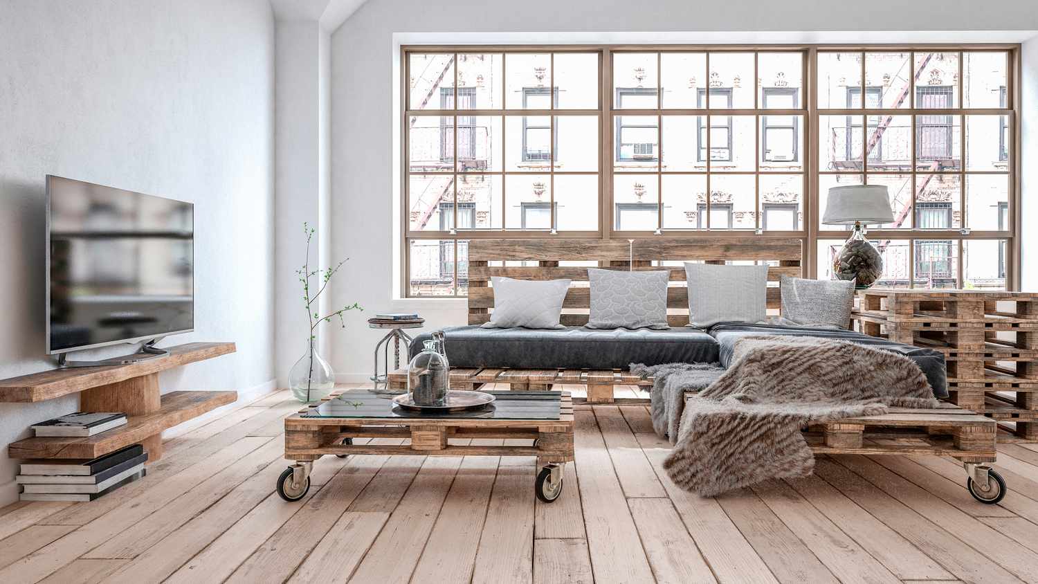 living room pallet wood furniture