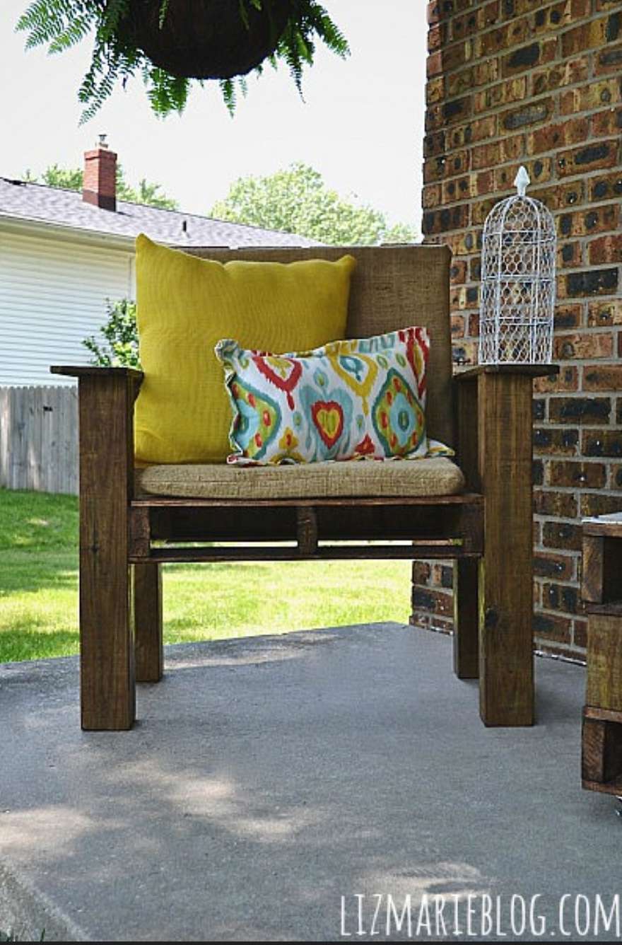 pallet wood armchair