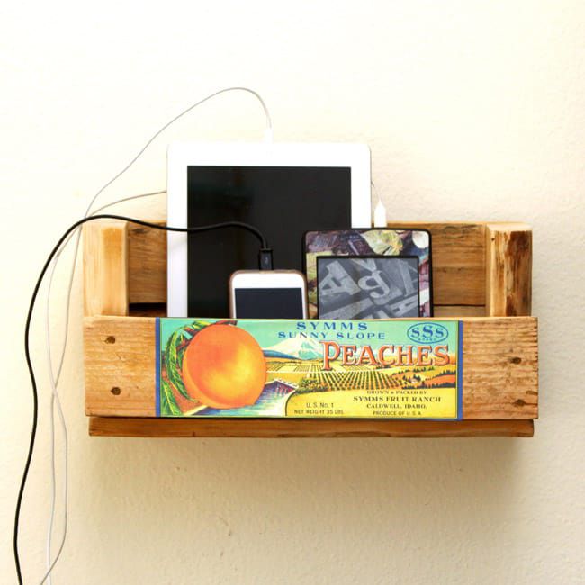 wood pallet charging station