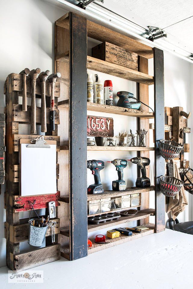 wood pallet shelving