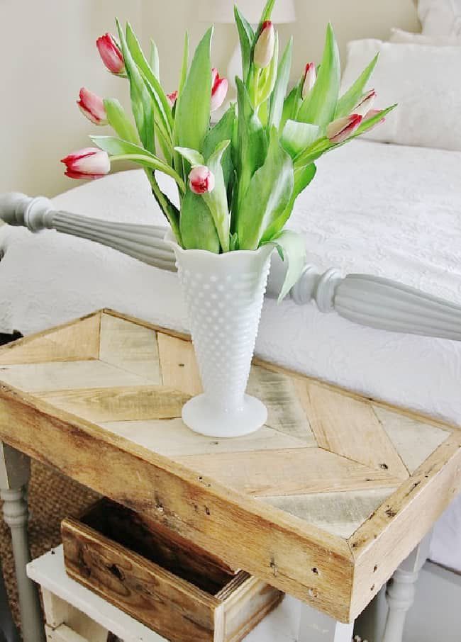 pallet wood end table