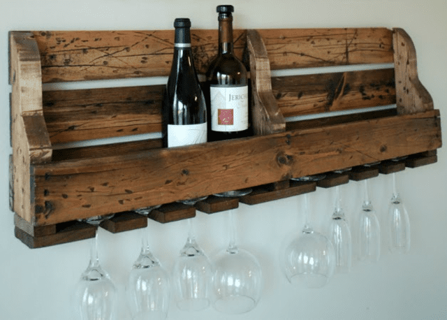 Picture of a wooden wine rack