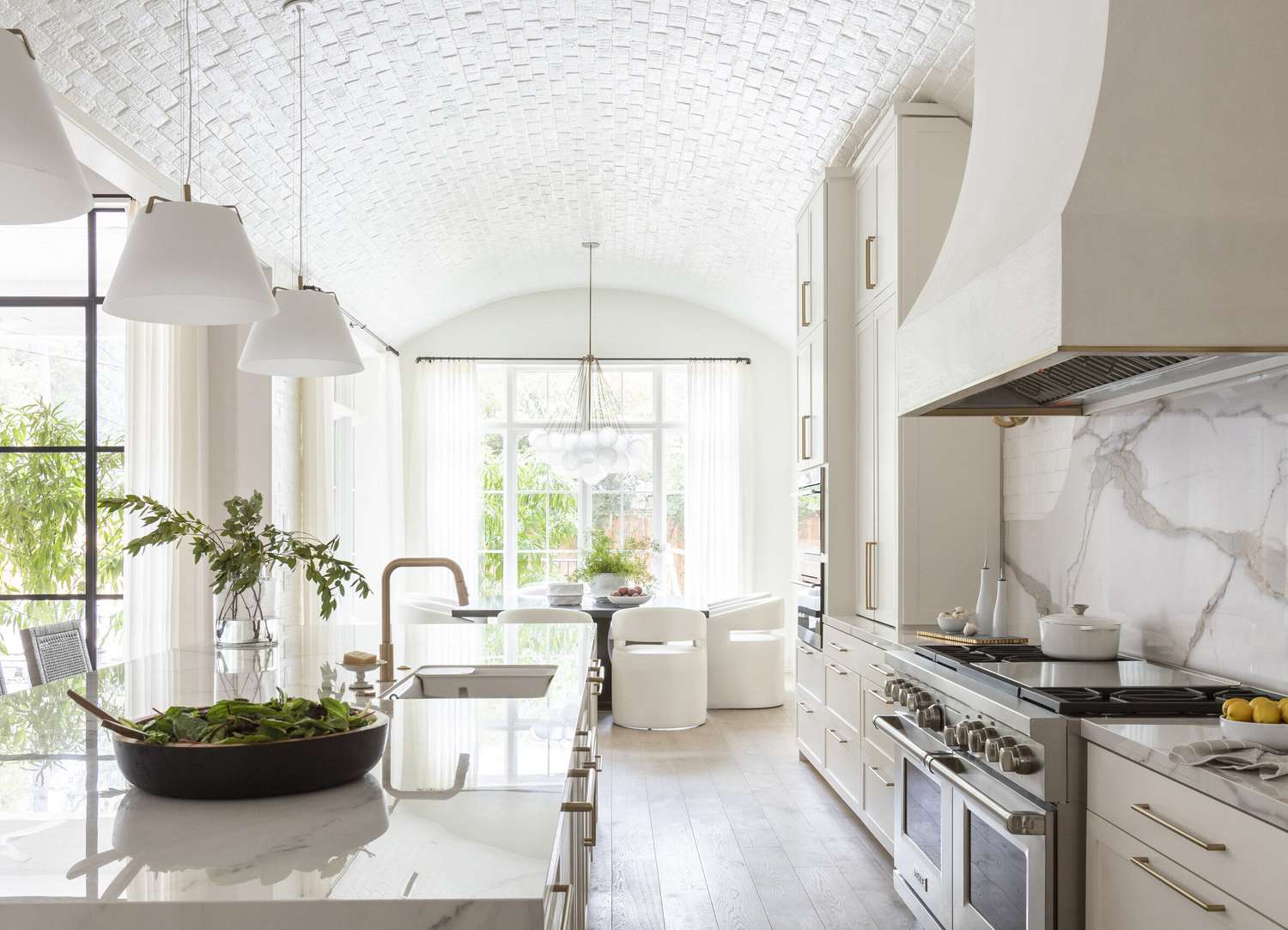 barrel vaulted kitchen ceiling