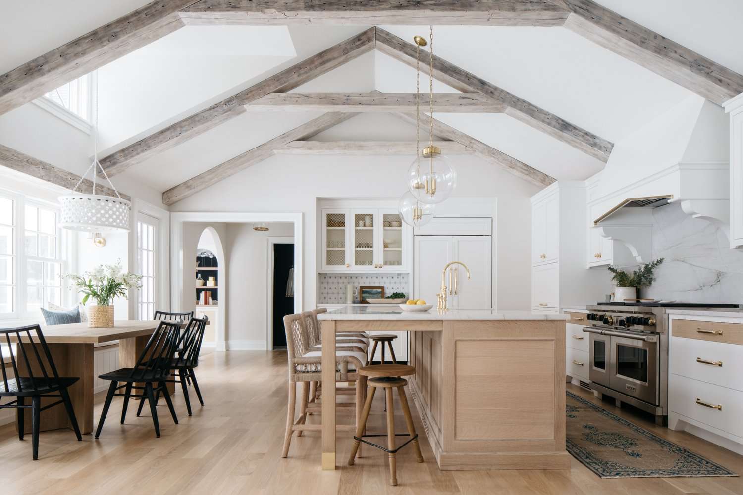 vaulted modern farmhouse kitchen ceilings