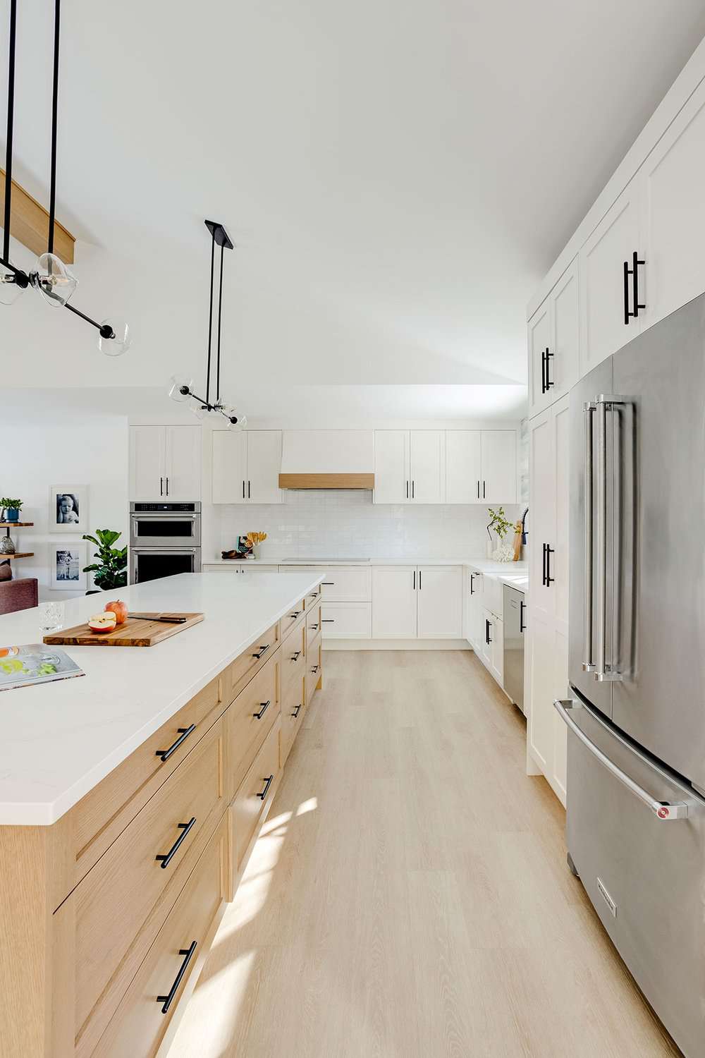 modern vaulted kitchen ceiling