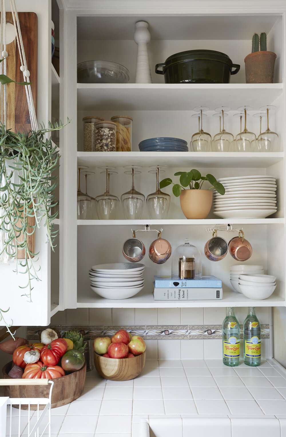 white ceramic tile kitchen countertops