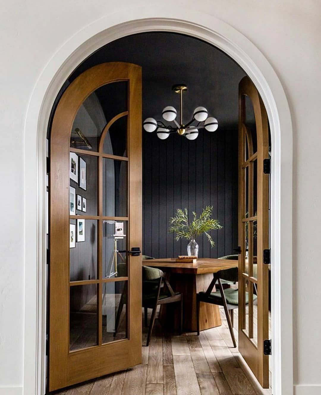 Dining room arched door