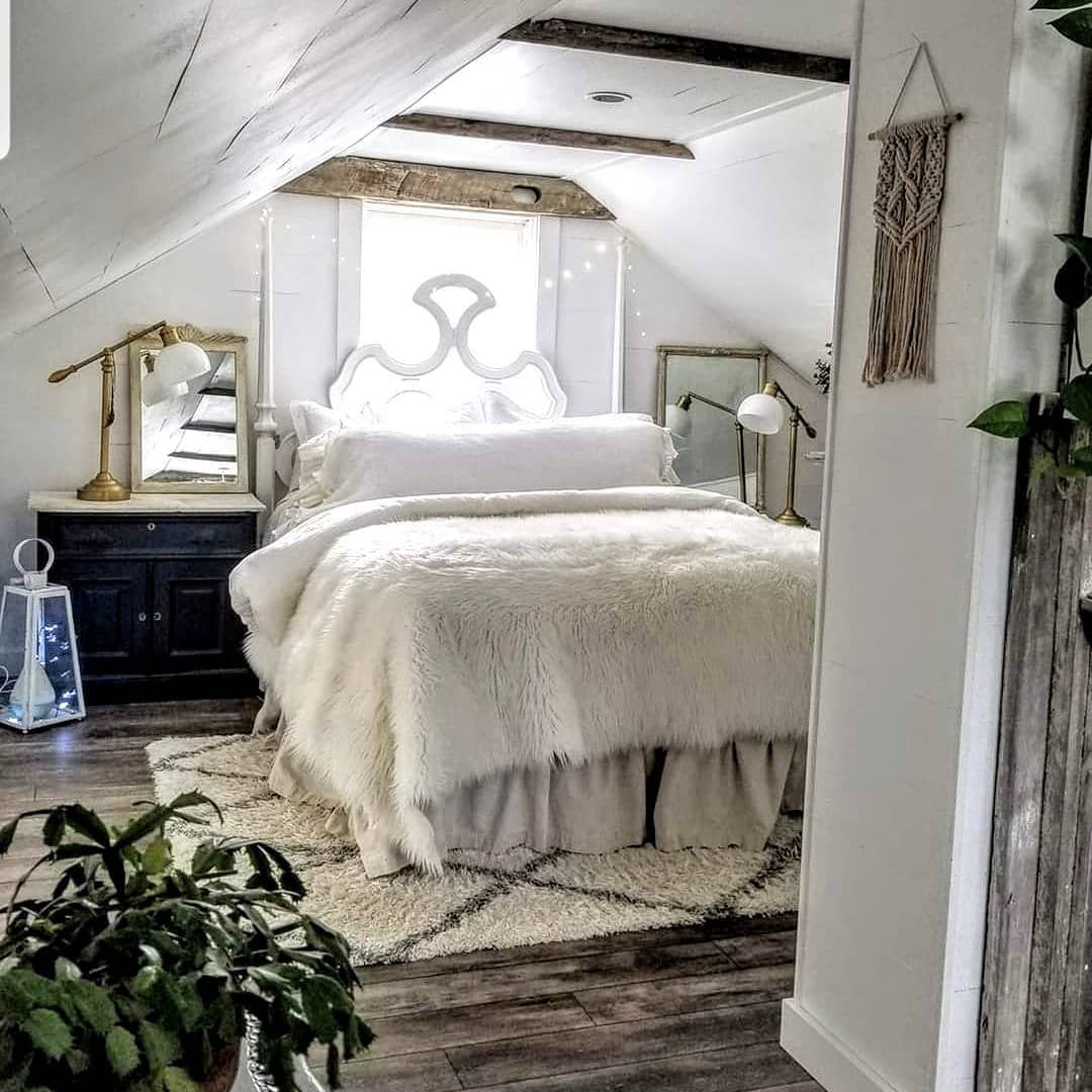 rustic attic bedroom