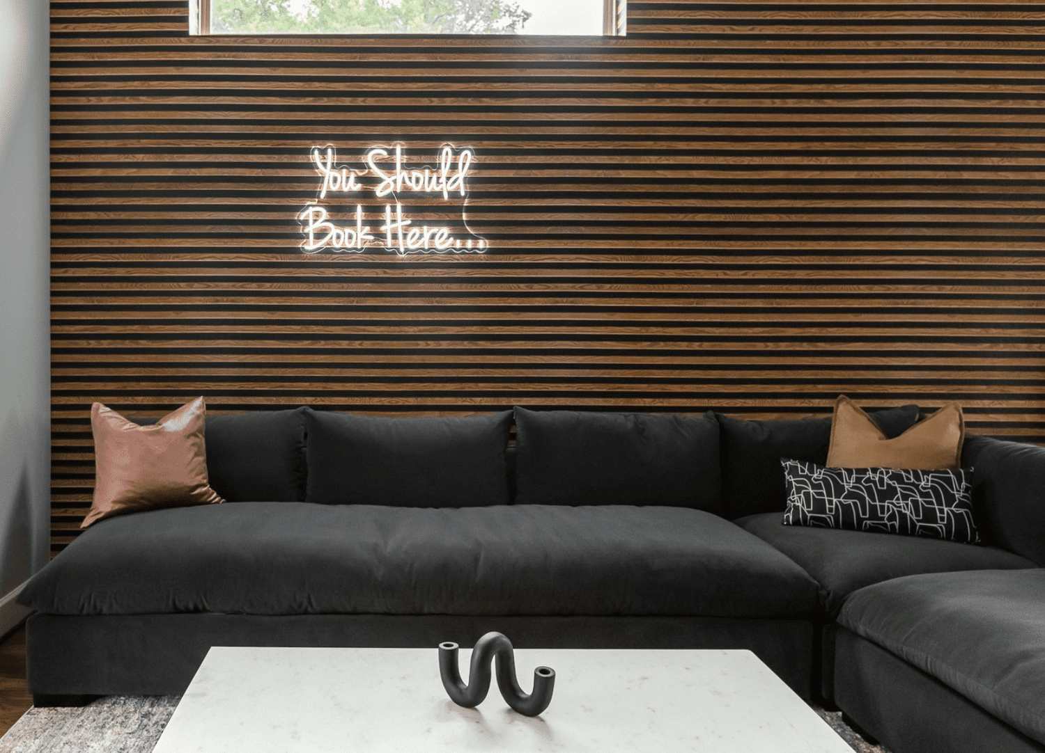 industrial style ribbed walls