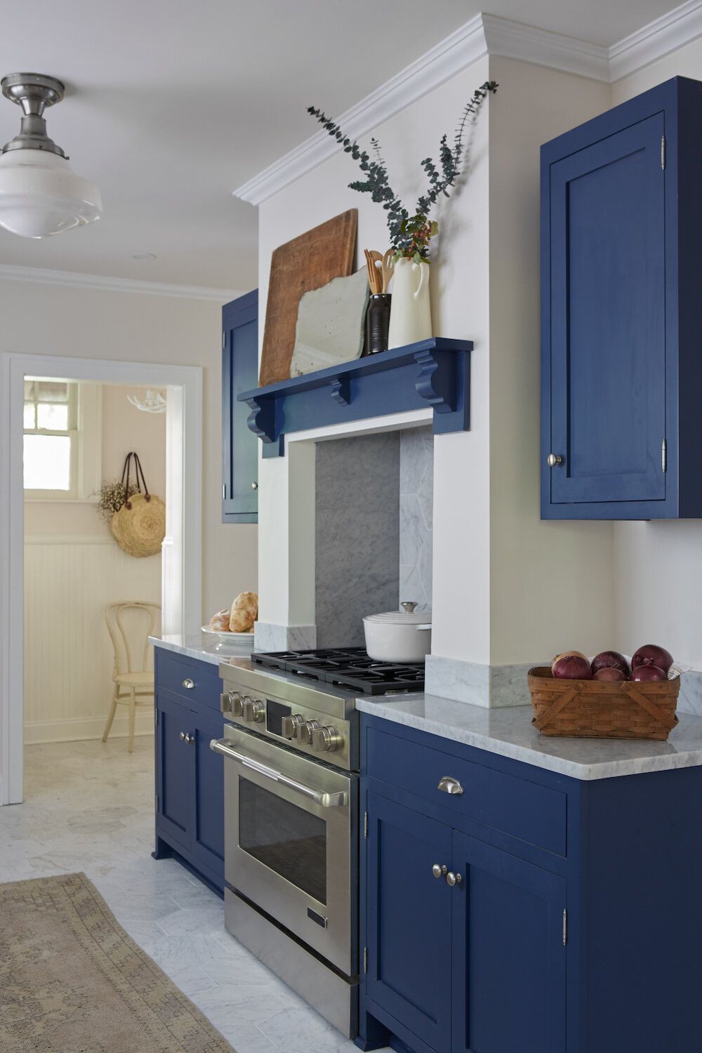 royal blue farmhouse kitchen cabinets