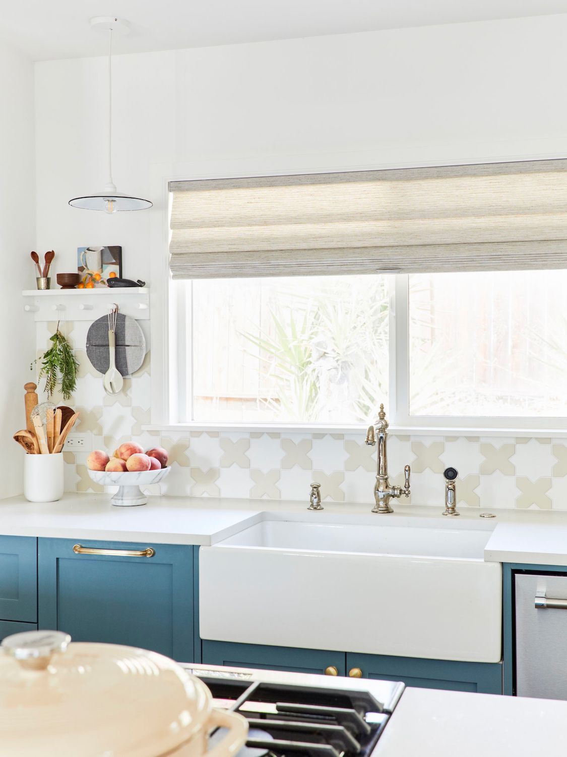 blue modern farmhouse kitchen cabinets