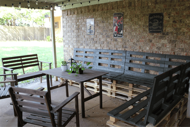 Picture of pallet patio furniture