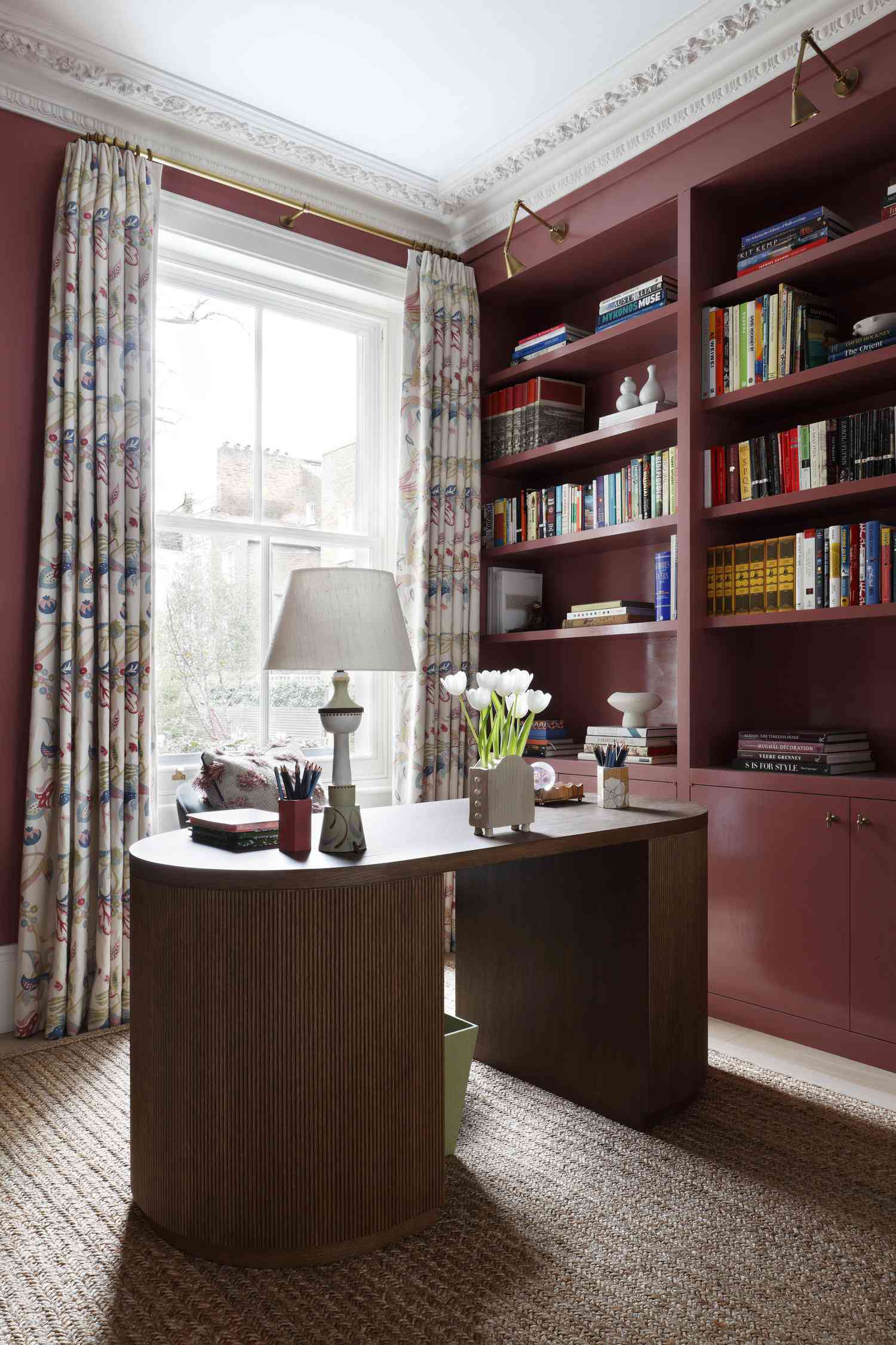 Deep Red Home Office