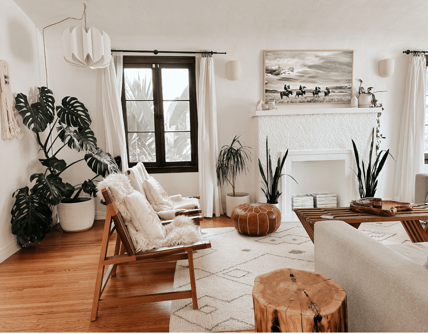 Wohnzimmer im Boho -Stil