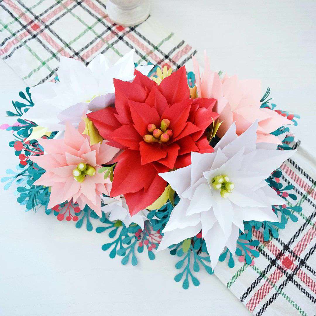 Papier -Weihnachtsstern Arrangement 