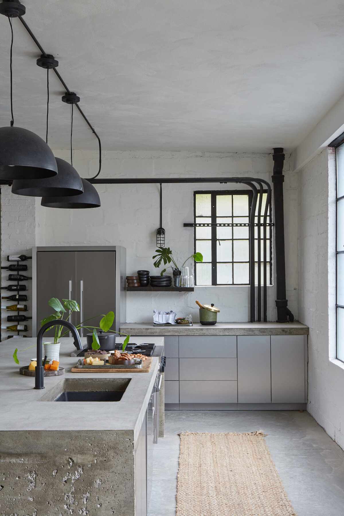 industrial-style gray kitchen ideas