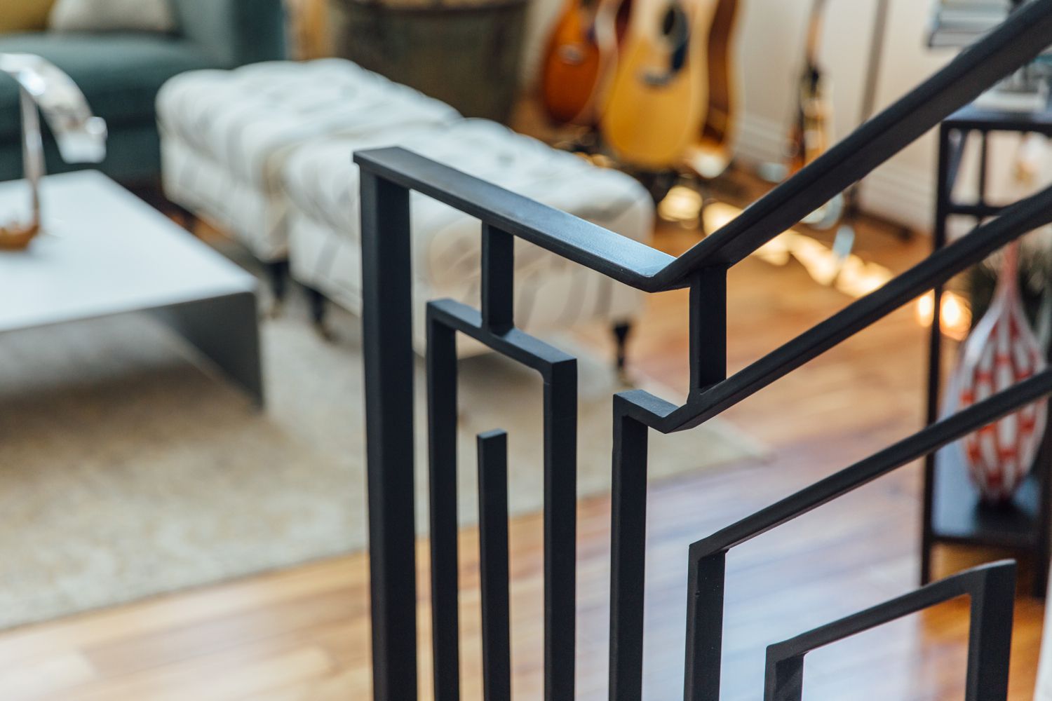 art deco stair railing