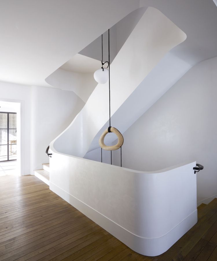 contemporary stair railing