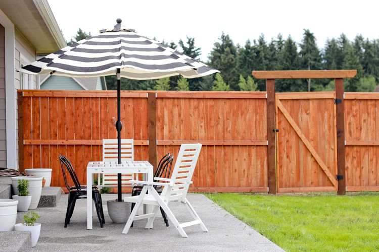 diy patio umbrella base