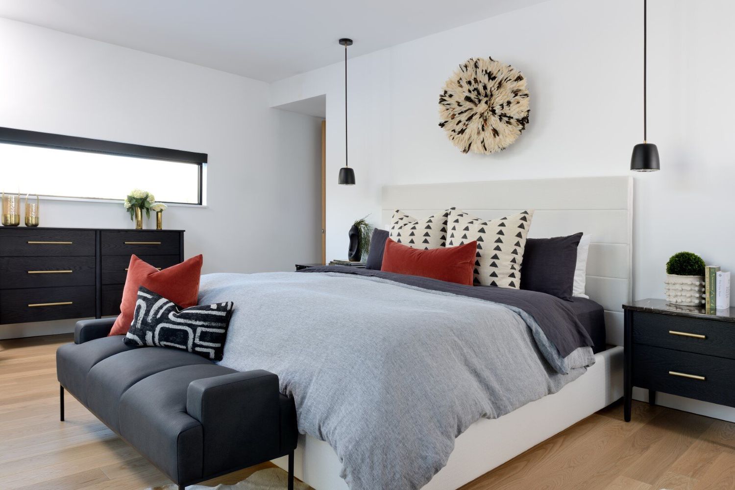 decorating with a juju hat over the bed