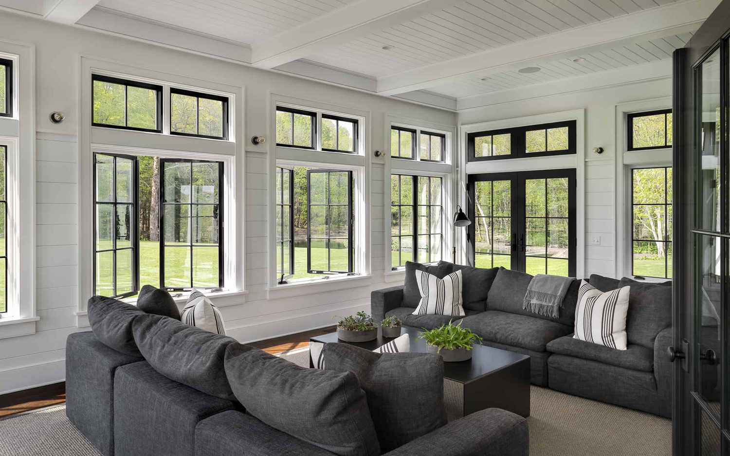 modern farmhouse sunroom