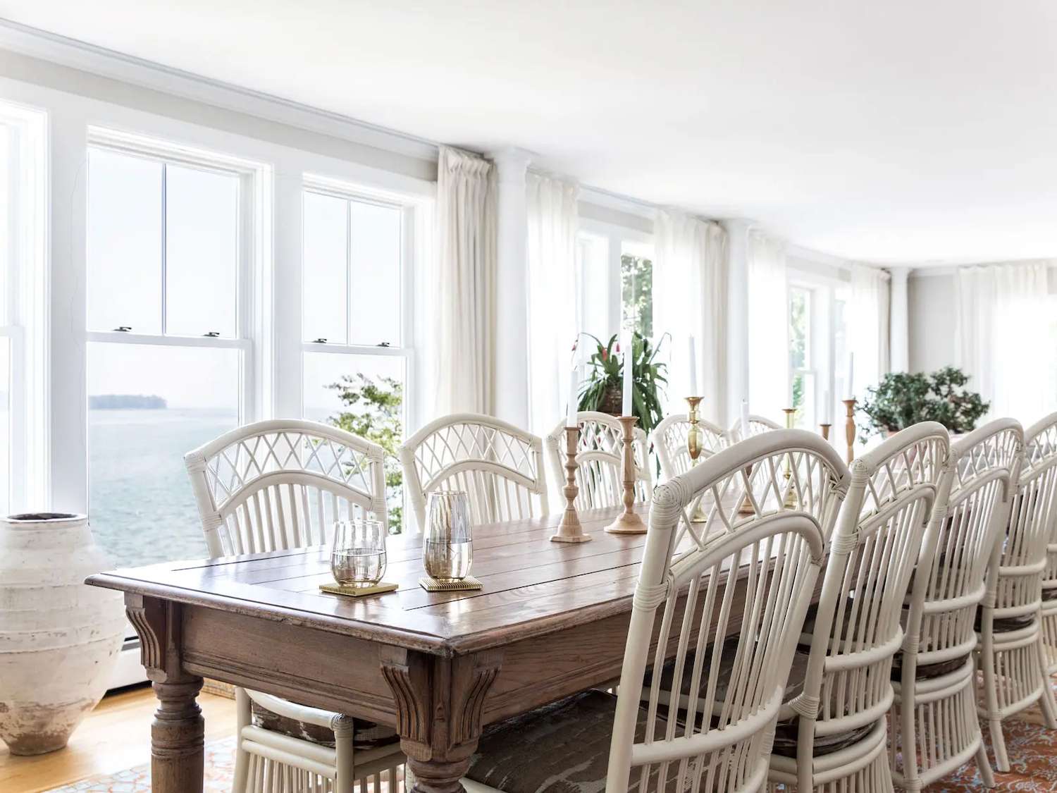 coastal sunroom dining room