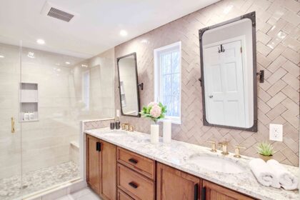 1741598820 7 Designer Approved Ways to Update Your Outdated Pre Fab Shower Without