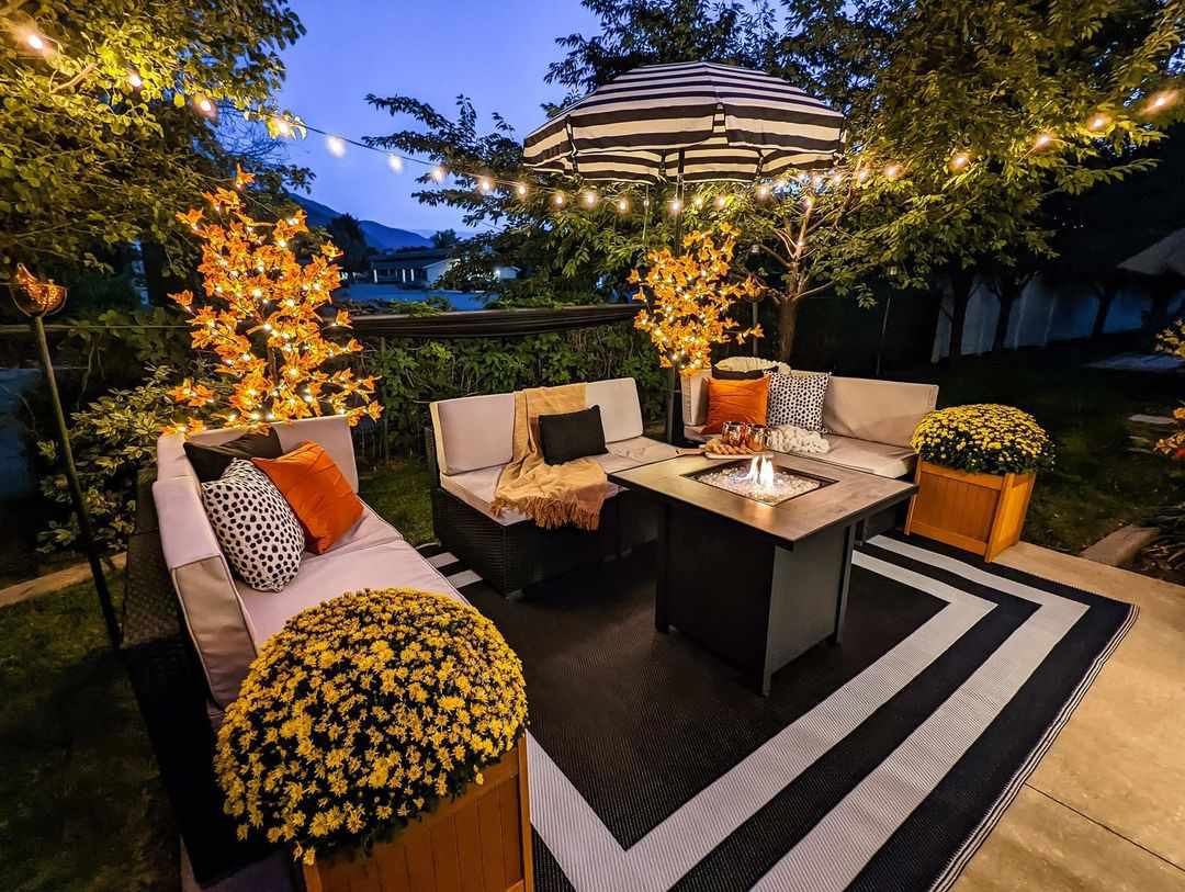 nighttime patio