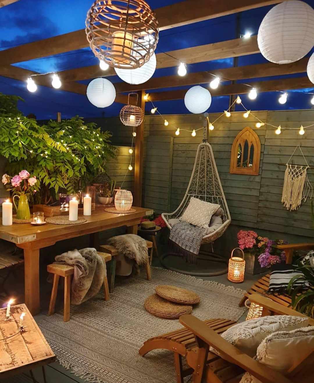 Cozy outdoor living space